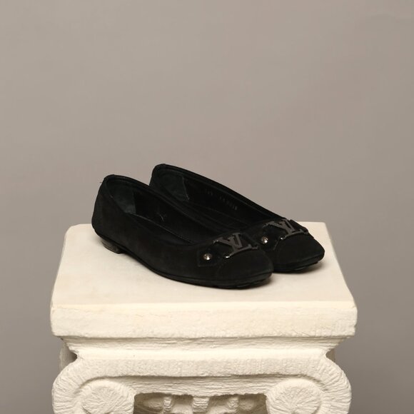 LOUIS VUITTON Suede Leather Ballet Flats - Picture 4 of 9
